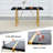 5-Piece Modern Rectangular High-Gloss Dining Set with Faux Leather Cantilever Chairs-89984115-85468444