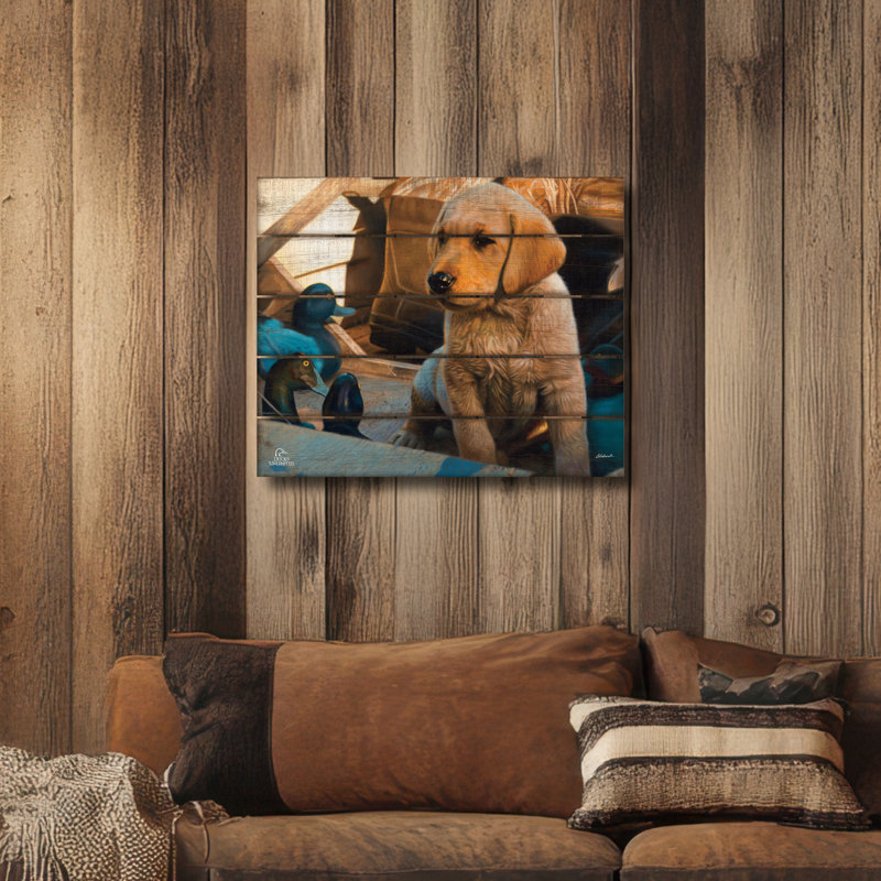 « Out Numbered & Surrounded », 45,7 x 55,9 cm, tableau en palette de bois