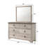 Commode 6 tiroirs style vieilli 1Pc