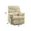 Fauteuil lounge électrique en microfibre beige
