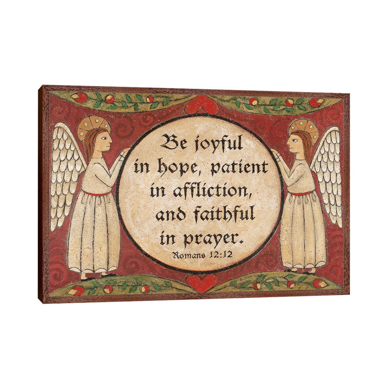 Faithful In Prayer by Teresa Kogut - Painting on Canvas, 66.04 cm H x 45.72 cm W, Classic Brown Wood Framed