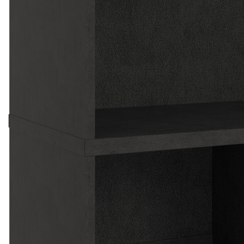 Melgarejo Bookshelves and Bookcases Set of 2, Freestanding Corner Bookshelf Storage Cabinet with Multiple Open Shelves, 2 Pcs Floor Standing Display Storage Shelves for Home Office, Living Room, or Bedroom
