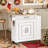 32.4" Kitchen Island with Power Outlets & Drop Leaf, Rolling Storage Cart with Drawer and Spice Rack-1908742832