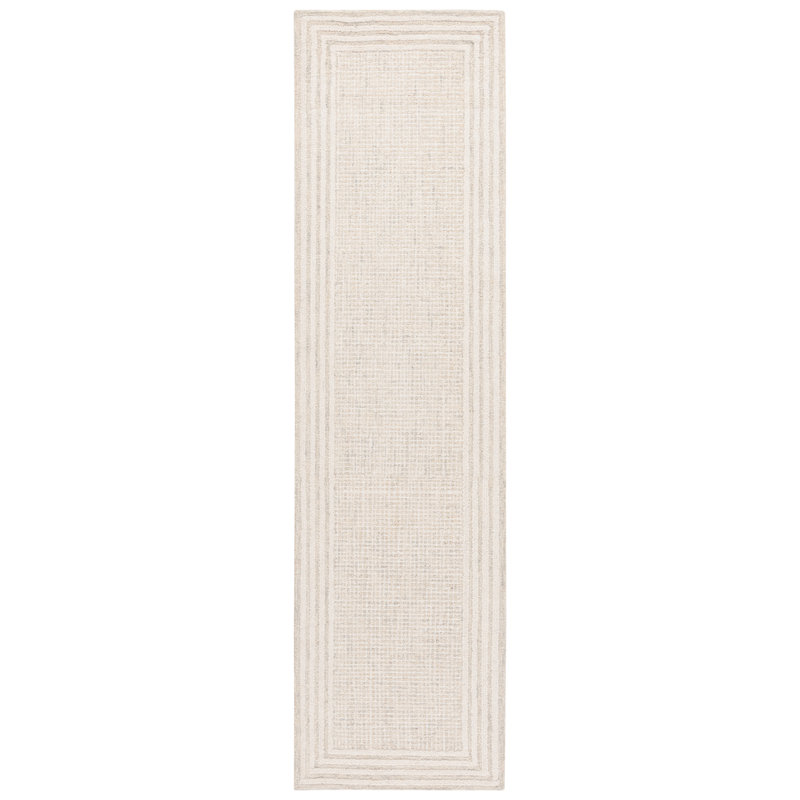 Tapis gris / ivoire Ebony 425, Tapis de couloir 2 pi 3 po x 9 pi