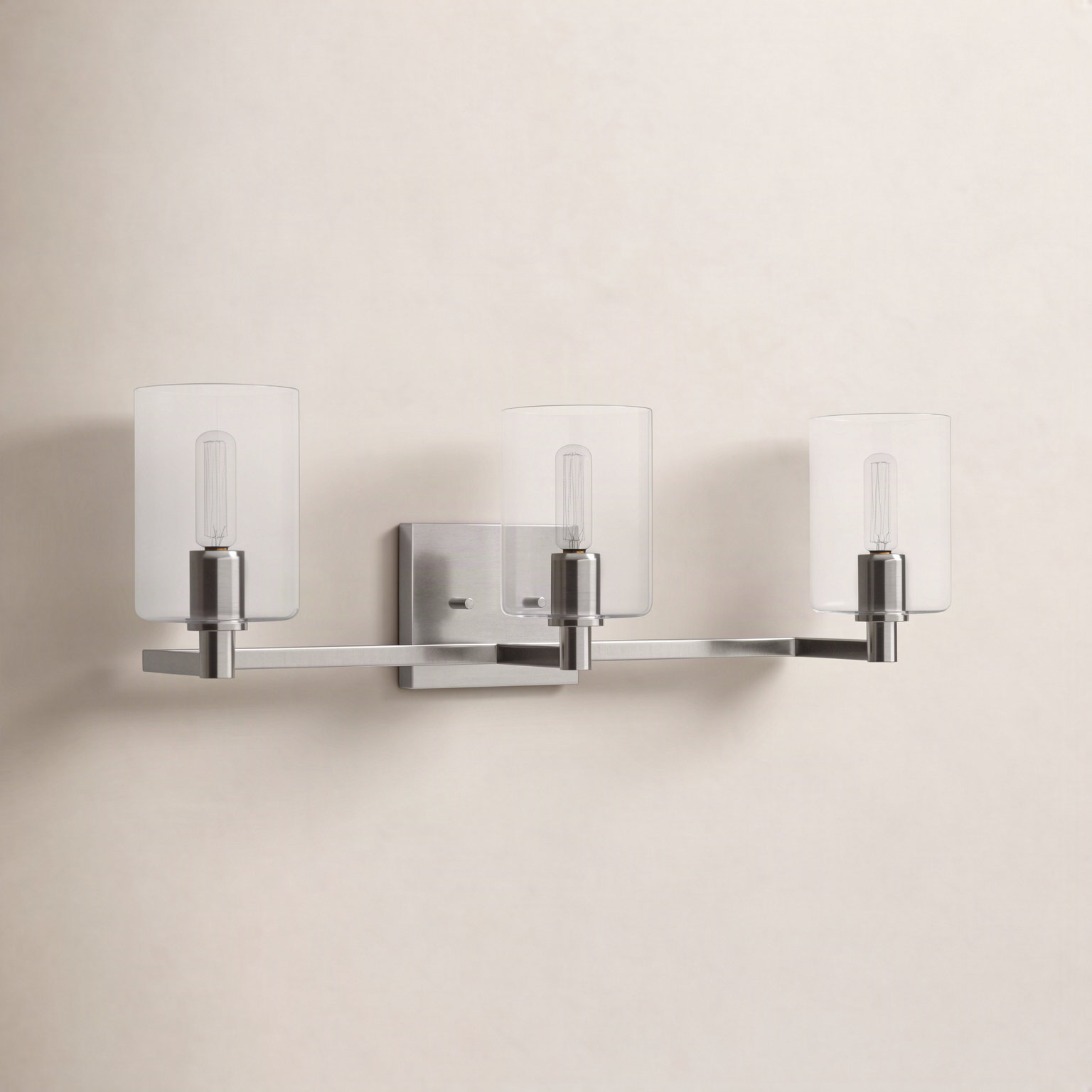 Signe 3 Light Dimmable Vanity Light, Brushed Nickel