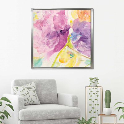 «Spring Abstracts Florals I Crop», reproduction sur toile