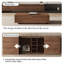 Extendable Storage Coffee Table - Sliding Extension 120-208cm (47-82"), Walnut MDF Top & Metal Frame, Modern Minimalist Style