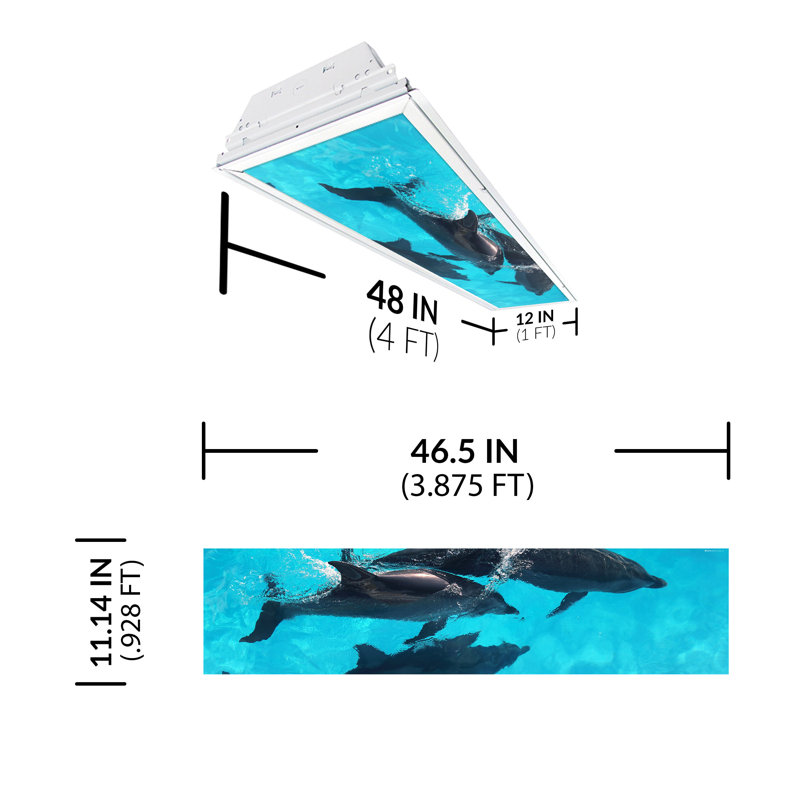 Ocean Rectangle Fixture Component Ceiling Light