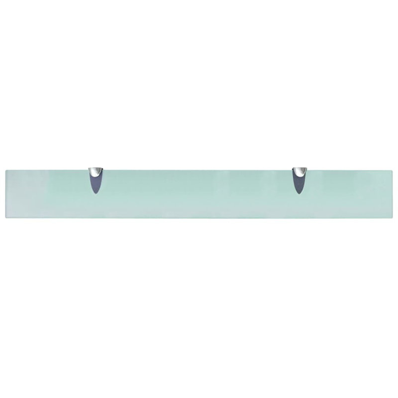 2 Piece Glass Floating Shelf, 0.8cm H x 80cm W x 10cm D, Clear
