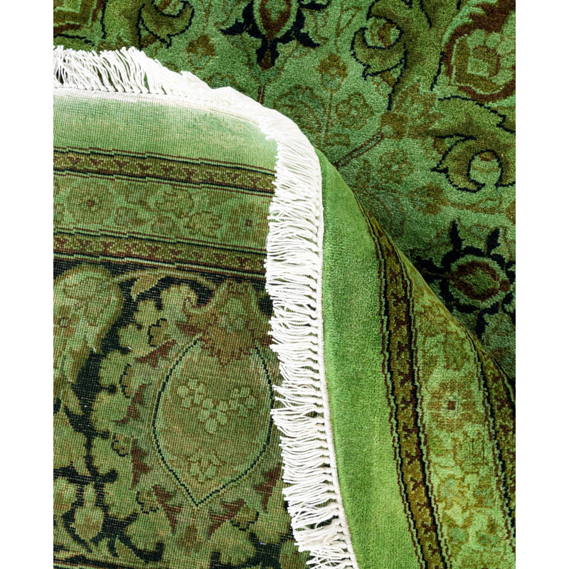 Overdyed One-of-a-Kind 9' 1" X 9' 1" Hand Knotted Area Rug
