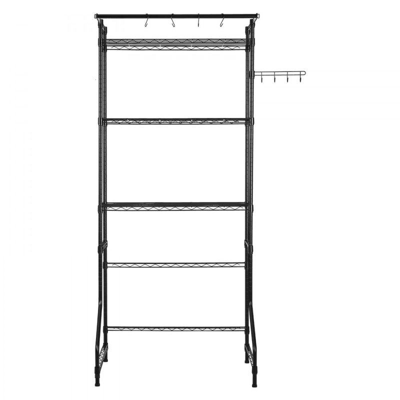 Steel Freestanding Bathroom Shelves, Black