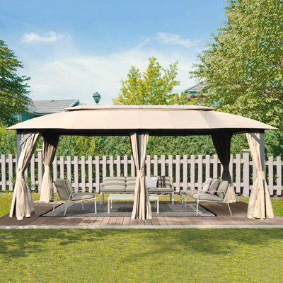 Metal Ventilation Double Roof Party Tent Gazebo