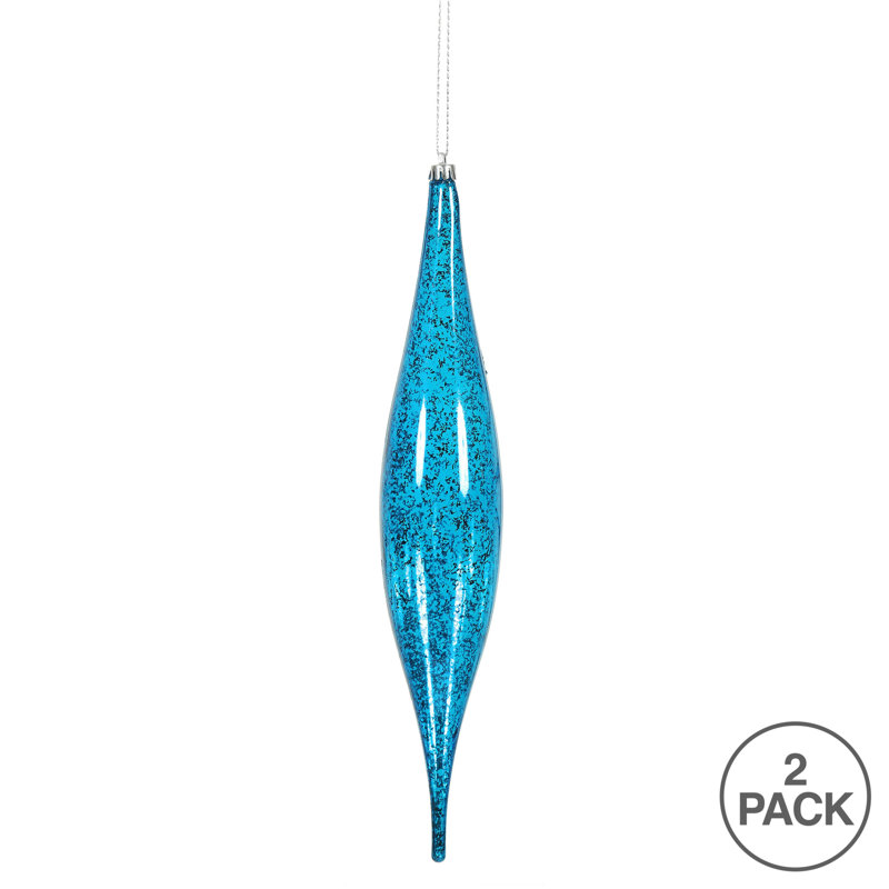 Ornement de Noël 13 "Mercury Rain Drop, Bleu