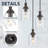 3 - Light Cluster Pendant Adjustable Farmhouse Clear Glass Shade Oil Rubbed Bronze