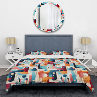 Trendy Patterns 1970S Style II Duvet Cover