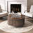 Mid Century Modern Round Coffee Table With Storage-1747410098