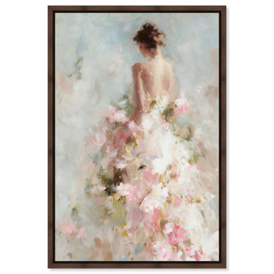 «Garden Bride I», reproduction d'art sur toile encadrée par Glam Art par Art Remedy, cadre en noyer, 10 x 15
