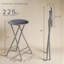 Tabouret pliant sans dossier 24 po Lavish Home avec capacité de 225 lb (ensemble de 2, gris)-383833813