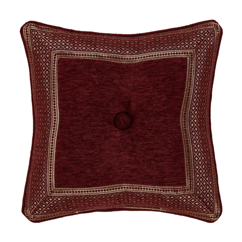 LAURENZA 18" SQUARE EMBELLISHED DECORATIVE THROW PILLOW