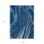 Tapis extérieur lavable abstrait 8 pi x 10 pi bleu marine et cuivre