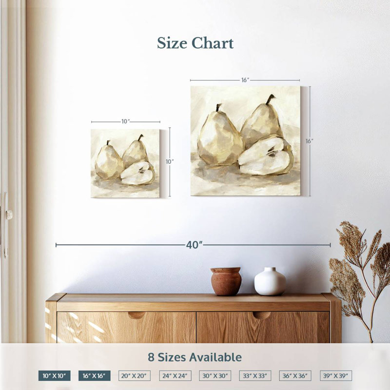 Yarlin White Pear Study I, H 16 po x l 16 po