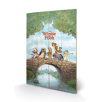Winnie The Pooh Vintage Advertisement on Wood