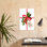 «Festive Gift Tag Wishes Abstract Contemporary Winter», reproduction d'art mural