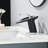 Black&Chrome Bathroom Sink Faucet Single Handle 1 Hole Vanity Mixer Waterfall Faucets