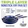 Granitestone Blue 3 Pack Nonstick Fry Pan Set with Rubber Grib Handle - 8'' 10'' and 12''