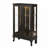 Elegant Light Oak Curio Cabinet with Tempered Glass Doors, LED Light, Mirrored Back Panel & Adjustable Shelves – Perfect Display Storage for Home & Office-1856611771-1852791099