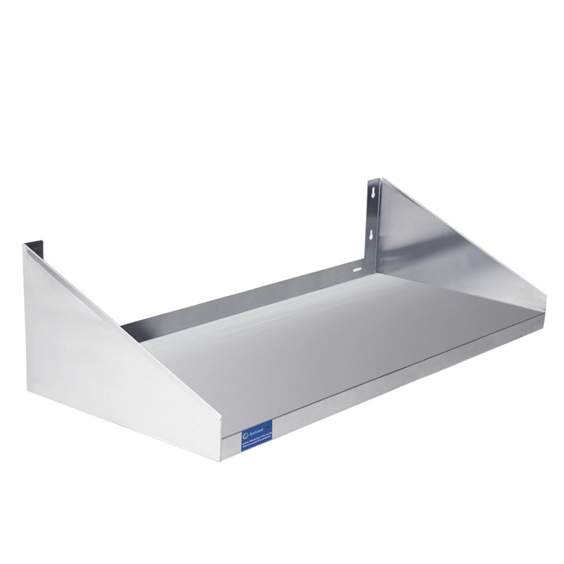 Premium Stainless Steel Wall Shelf with Side Guards, 36" x 12"