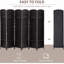 Cloison d'intimité de 6 pi de hauteur tissée noire. Créez facilement. 6 panneaux tendance. Charnières pratiques pour une installation rapide. Écran portable et mobile - noir. Idéal pour les petits espaces. Positionnement flexible.