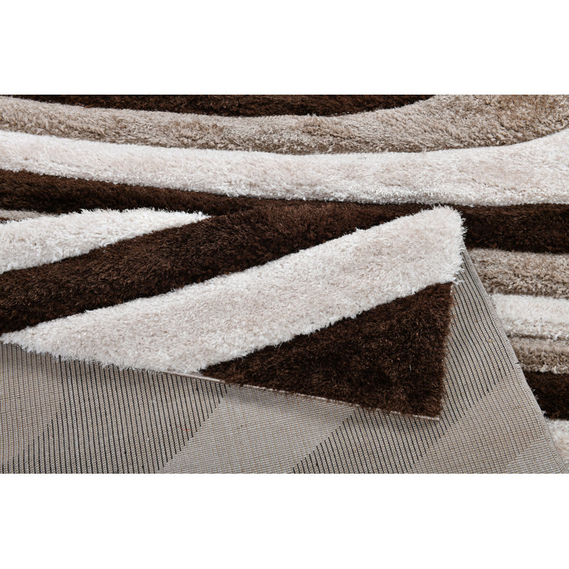 Tapis NYC à poils longs NYC Performance, Rectangle 5 pi 3 po x 7 pi 2 po, Brun/Vizon