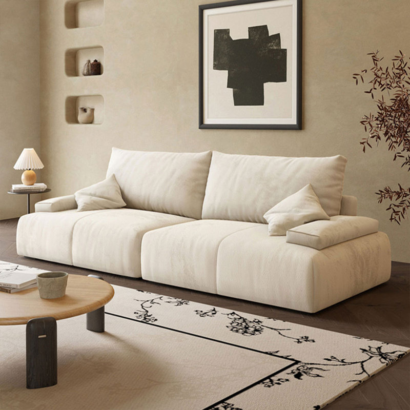 Coussin blanc modulaire 100% polyester, Blanc, H 33,07 po x l 93,7 po x P 38,98 po