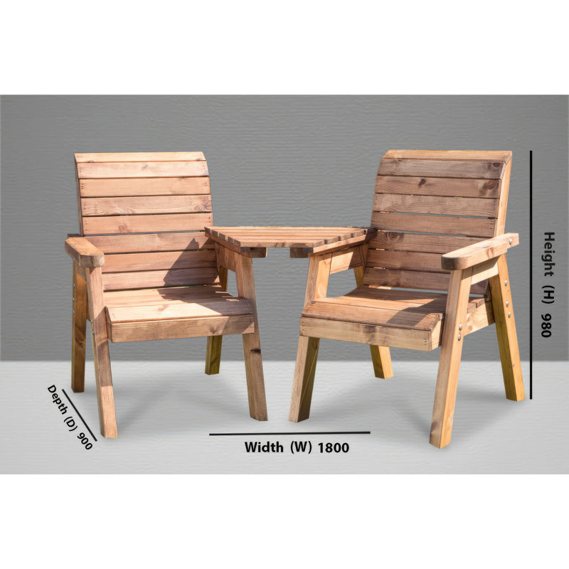 Farrell Solid Wood Outdoor Bench, Grey