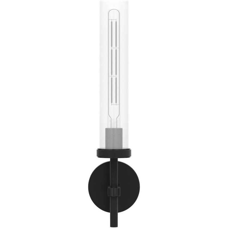 Appliques murales noires pour salle de bain, luminaires en verre