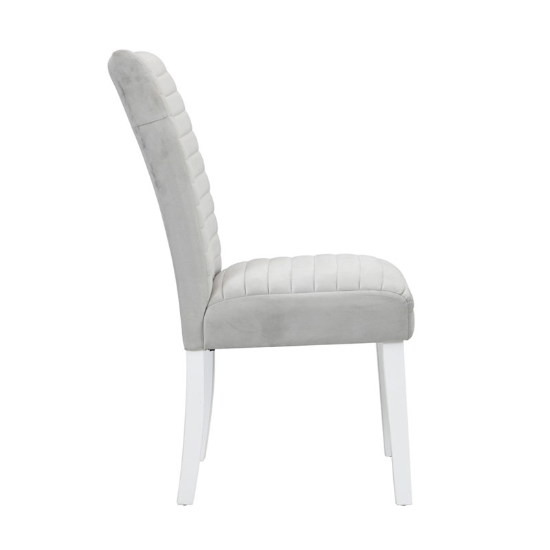 Ensemble de 2 chaises d'appoint rembourrées en velours seulement, sans les tables