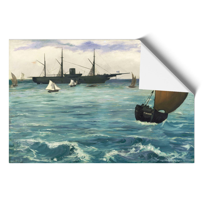 The Kearsarge At Boulogne by Edouard Manet - No Frame Painting, 30cm H x 42cm W x 0.1cm D