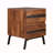 Walnut And Sandy 2-Drawer Nightstand