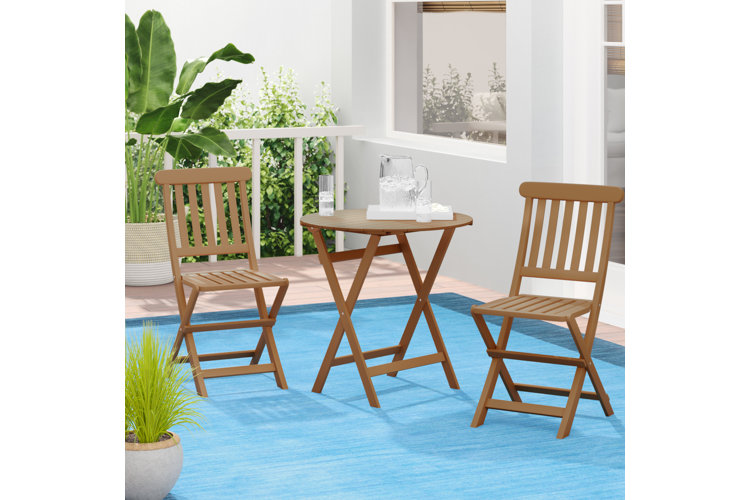 Lena 3 Piece Teak Bistro Set