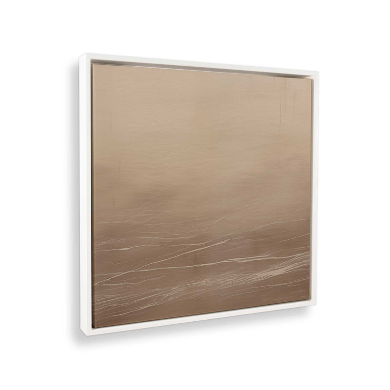 «Silken Sandrifts», reproduction sur toile, Cadre flottant blanc opaque, H 12,75 po x l 12,75 po x P 1,75 po