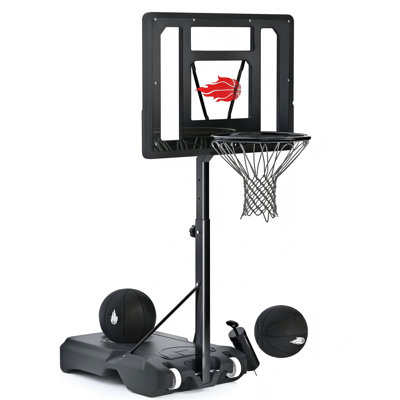 Swimming Pool Basketball Hoop,adjustable Poolside Basketball Goal With 2 Balls & Inflator Outdoor For Youth Teens Adults (blue)