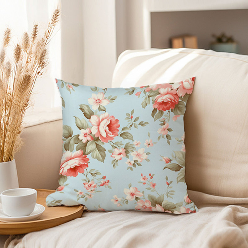 Animals William Morris Birds Damask Pattern I Cottage, 18" H x 18" W, Floral Dream XIII Shabby Elegance Flowers