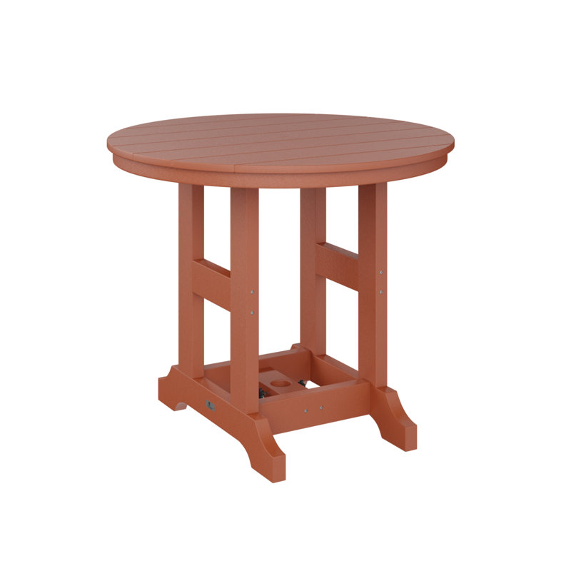 Table de bar ronde Berlin Garden, H 39,5 po x l 38 po x P 38 po, Orange mangue