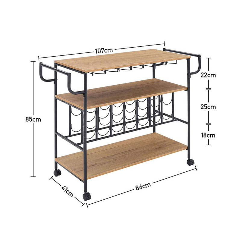 Wakeman Metal Bar Cart
