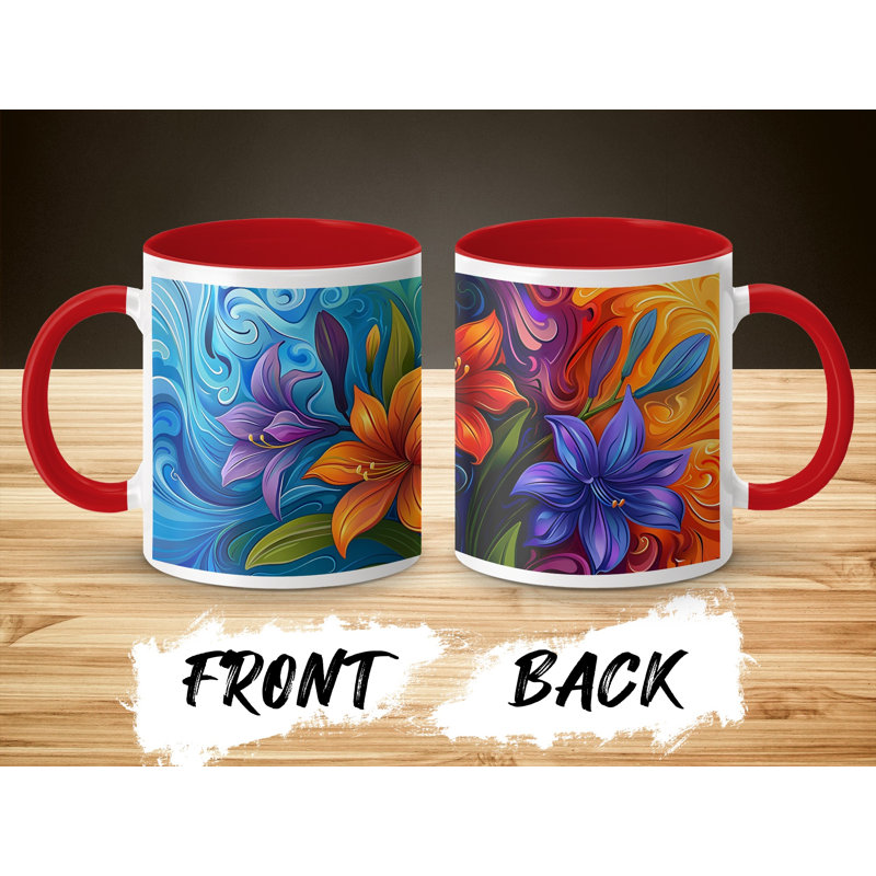 Ceramic Coffee Mug, Red
