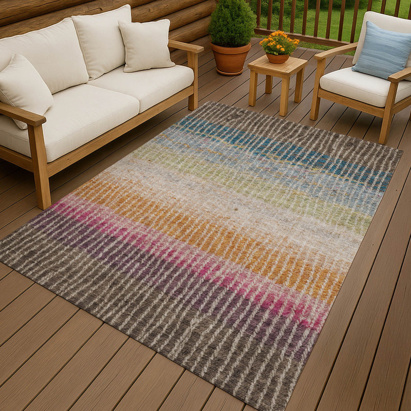 Tapis intérieur / extérieur lavable à la machine Chantille ACN2314, Rectangle 5 pi x 7 pi 6 po
