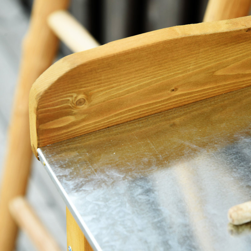 Table de travail en bois avec table de jardin
