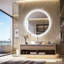 Alura Round Wall Makeup / Shaving Mirror