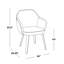 Chaise de salle à manger rembourrée Brynn avec pieds en bois cintré-109972889-109972896